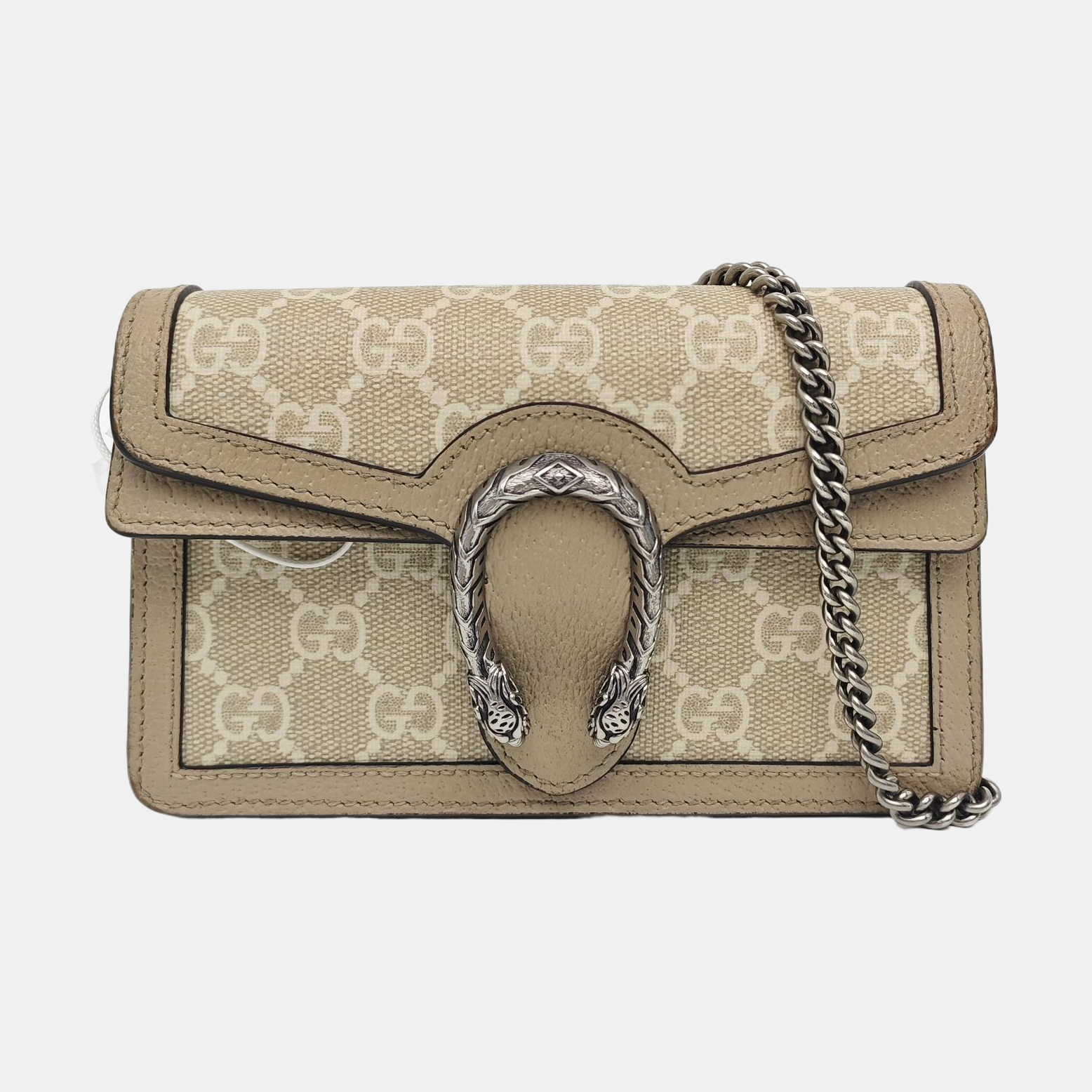 Dionysus Super Mini Monogram Coated Canvas Beige