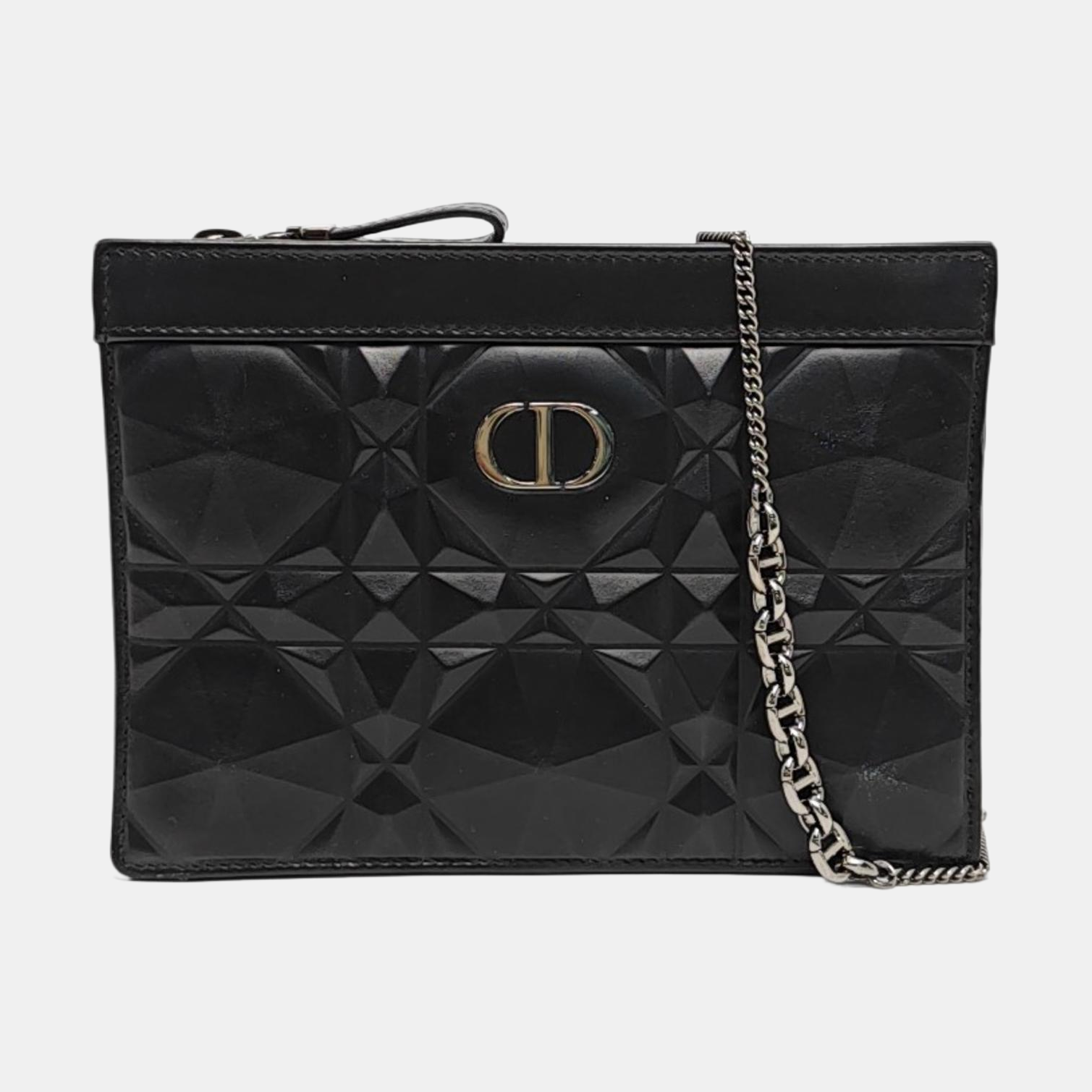 Authenticated pre-owned  Dior Caro Cannage Calfskin Black - Shoulder Bag at Looply