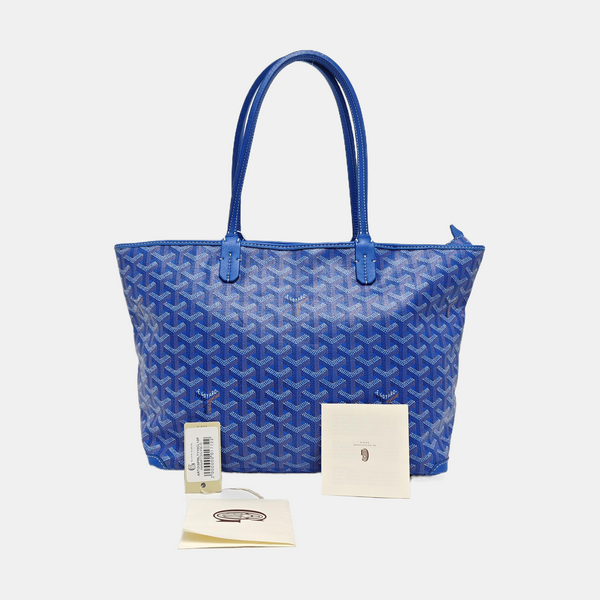 Authenticated pre-owned  Saint Louis PM Coated Canvas Blue - Tote Bag at Looply