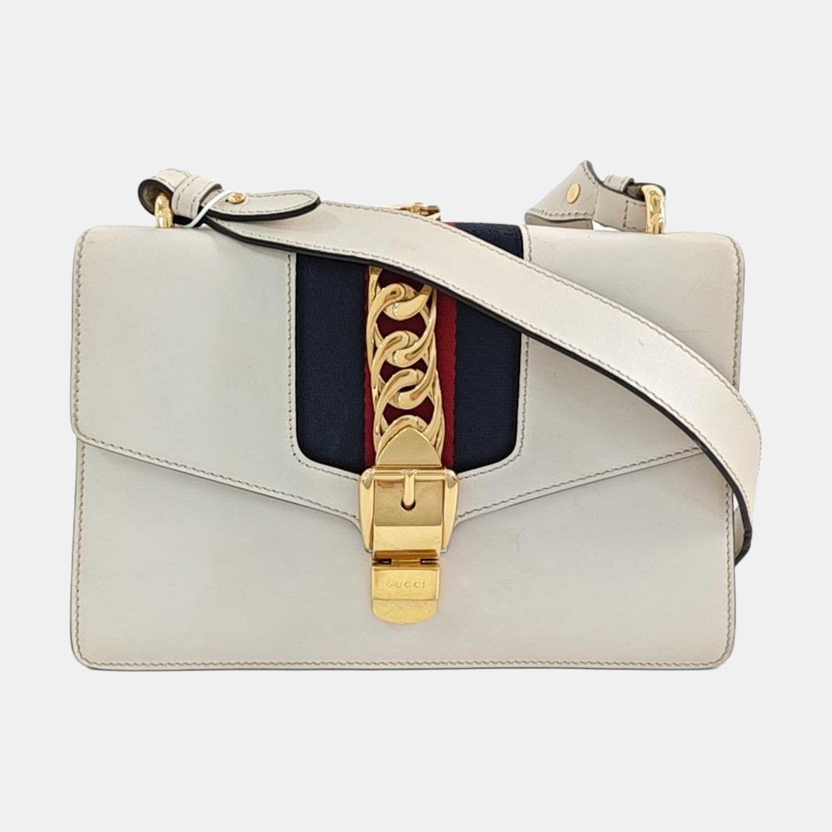 Sylvie Small Calfskin White