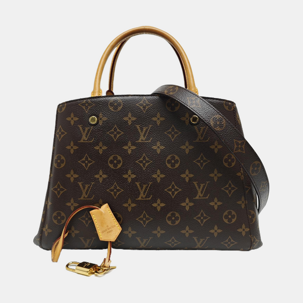 MONTAIGNE Monogram Coated Canvas Brown