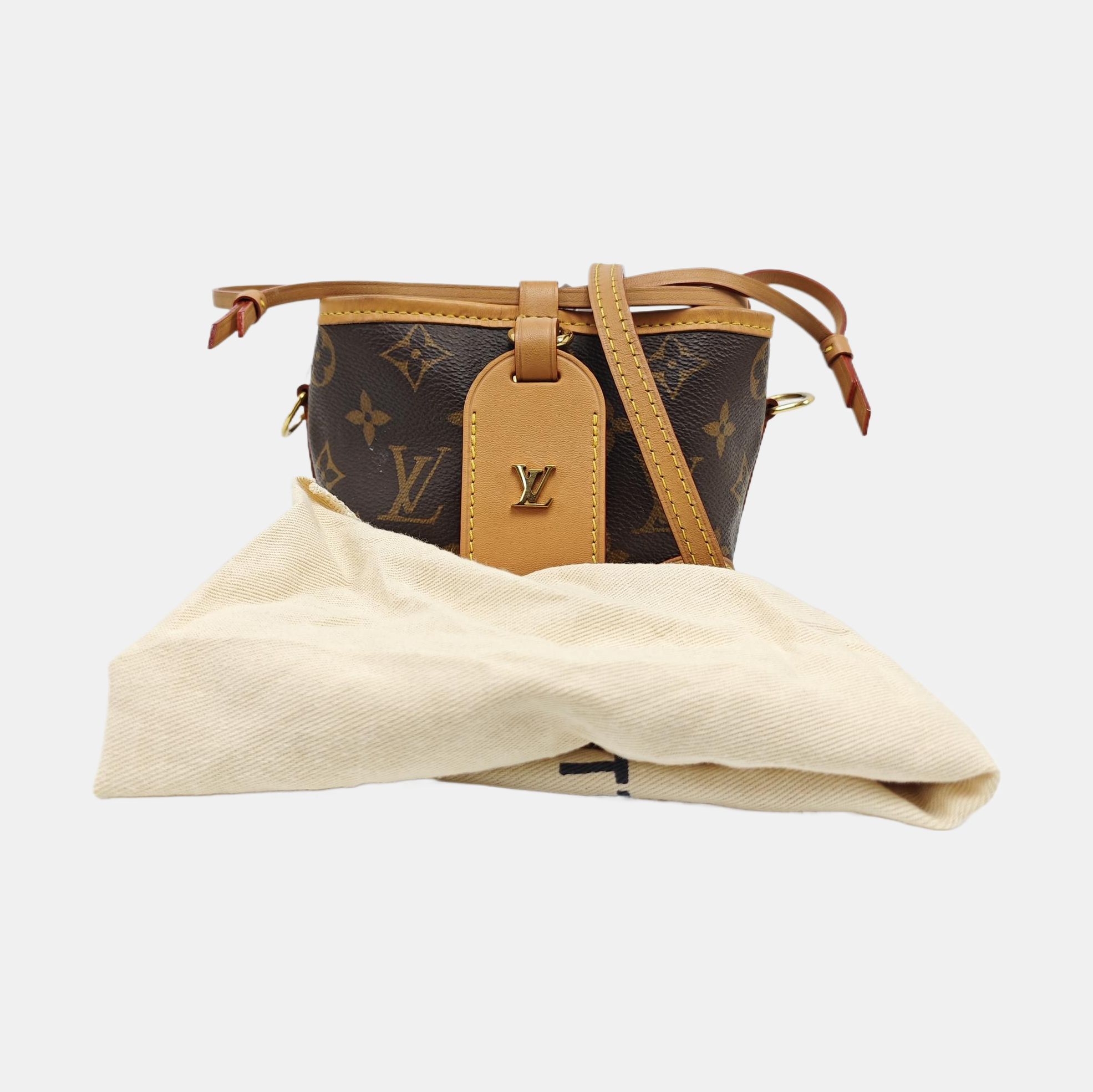 NOÉ Mini Monogram Coated Canvas Brown