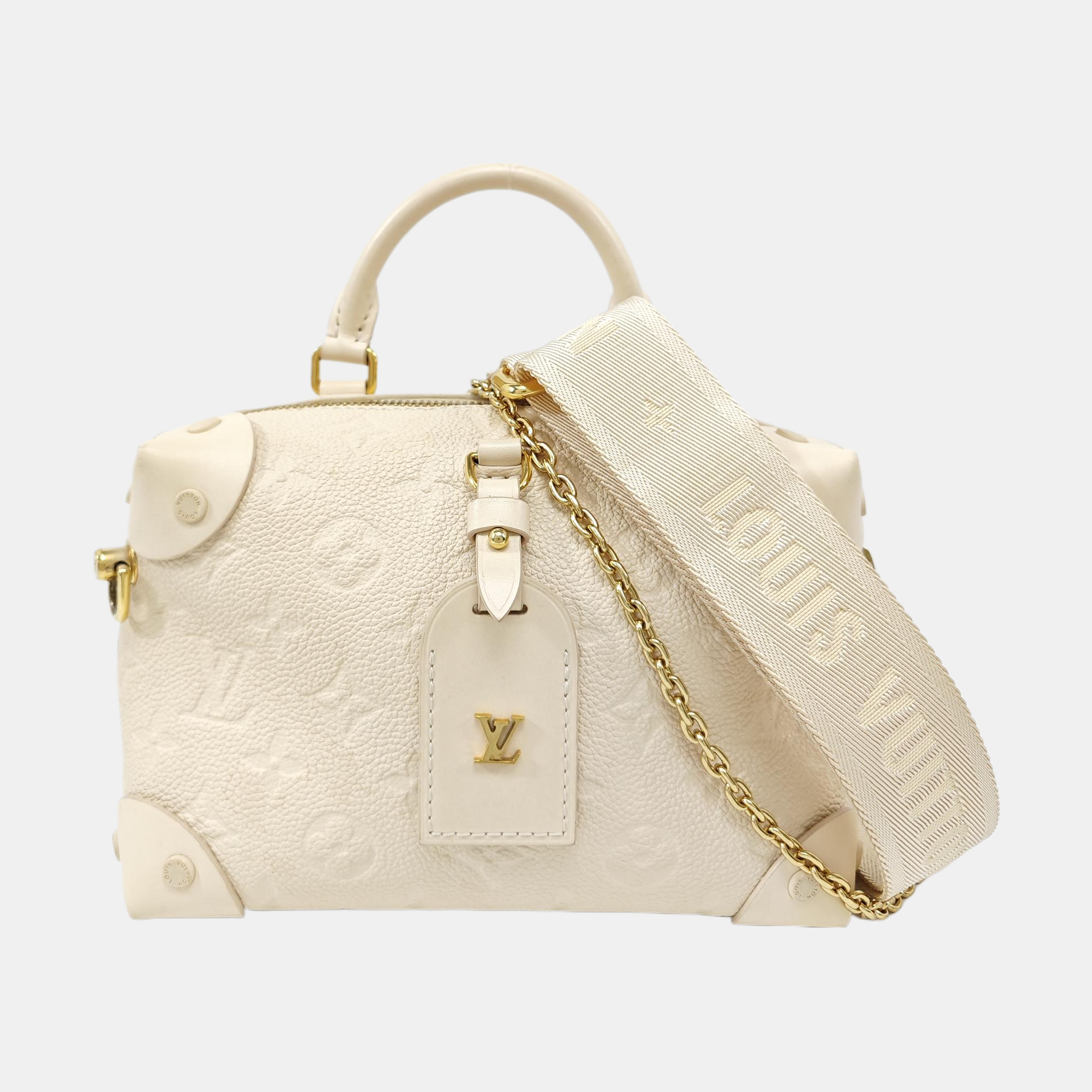 PETITE MALLE Monogram Calfskin Beige