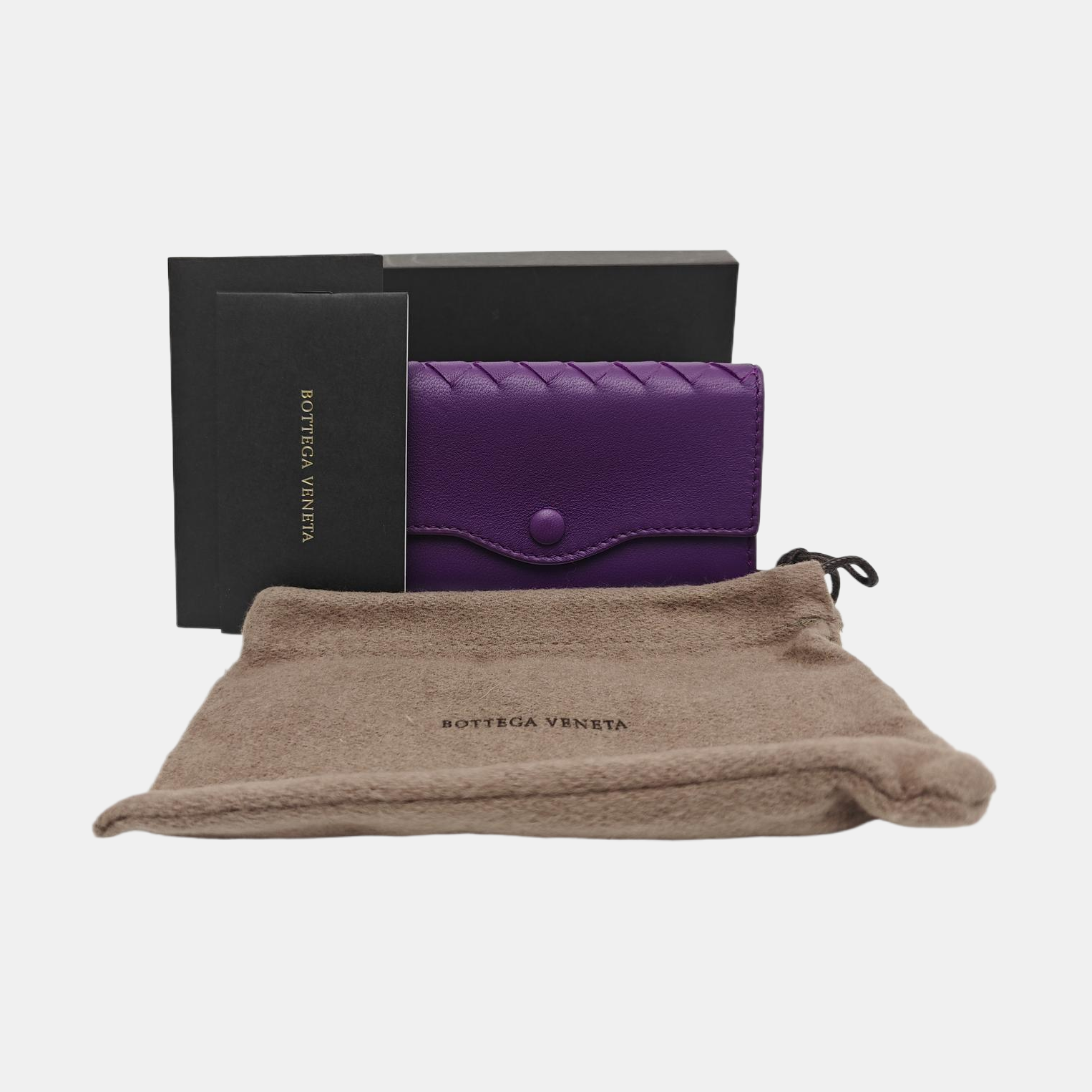 Calfskin Key Pouch Purple