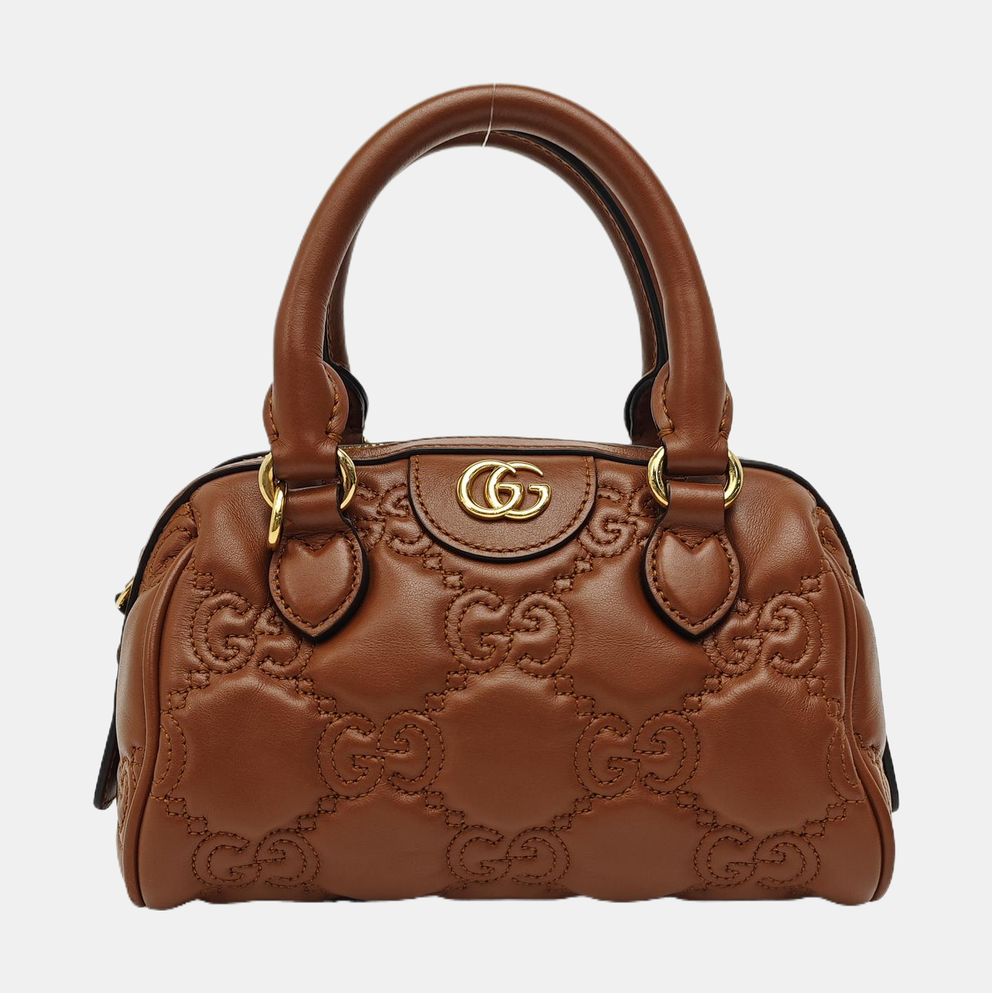GG Matelassé Mini Quilted Calfskin Brown