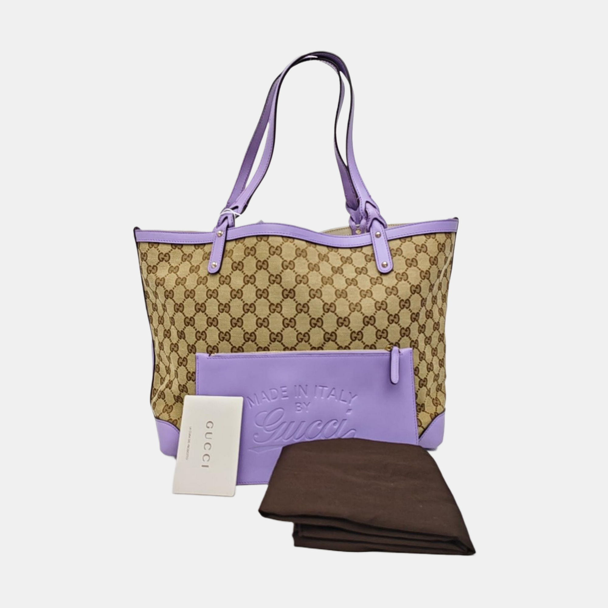 Monogram Canvas Tote Bag Brown
