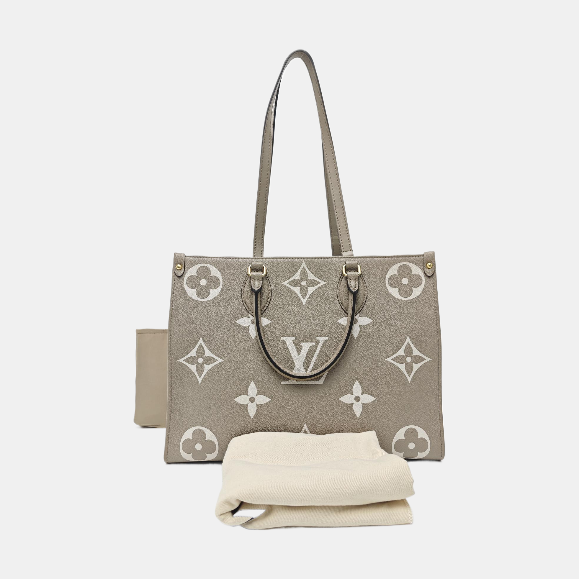ONTHEGO MM Monogram Calfskin Gray