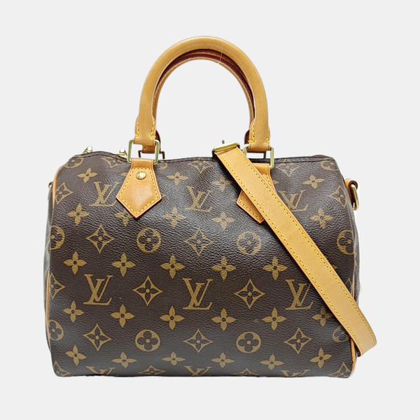SPEEDY 25 Monogram Coated Canvas Brown