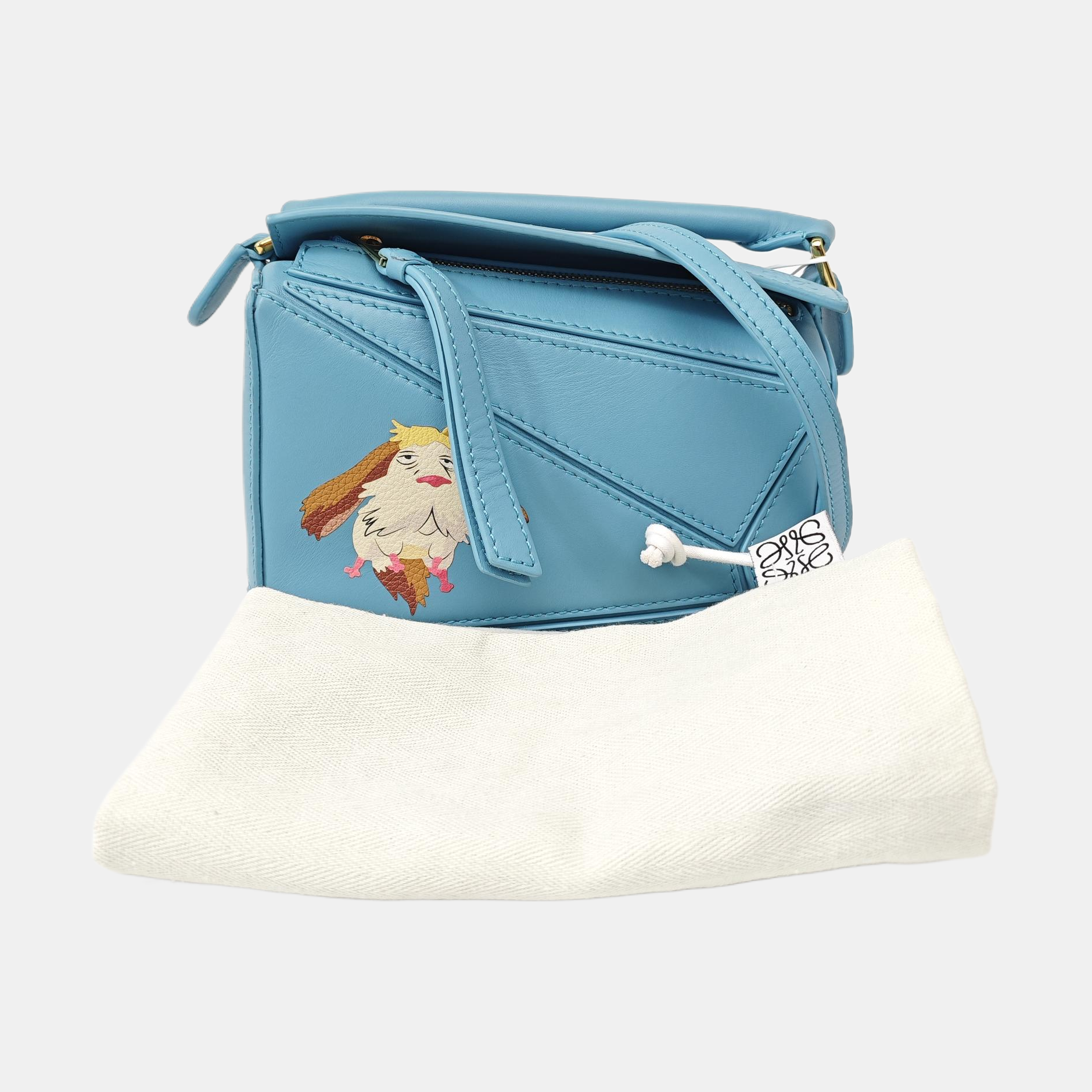 Puzzle Mini Calfskin Blue