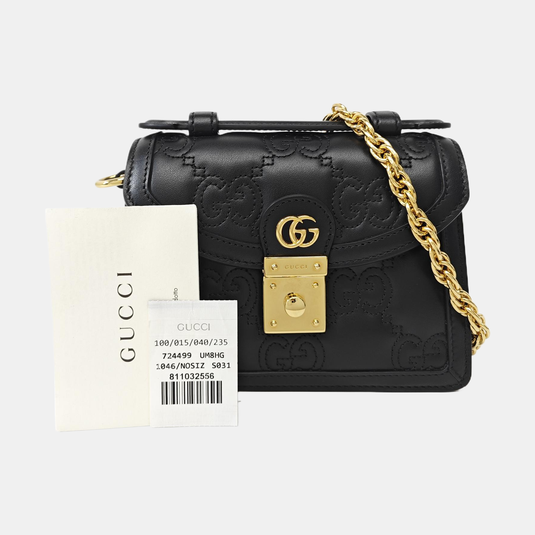 GG Matelassé Quilted Calfskin Black