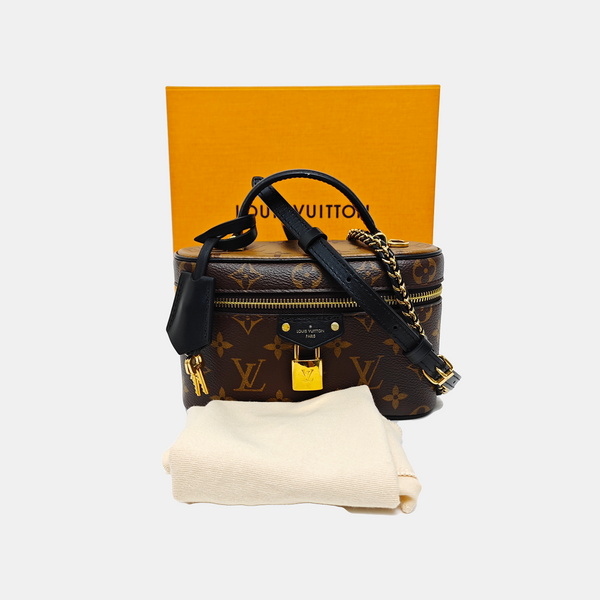 Vanity Chain Pouch Monogram Coated Canvas Brown