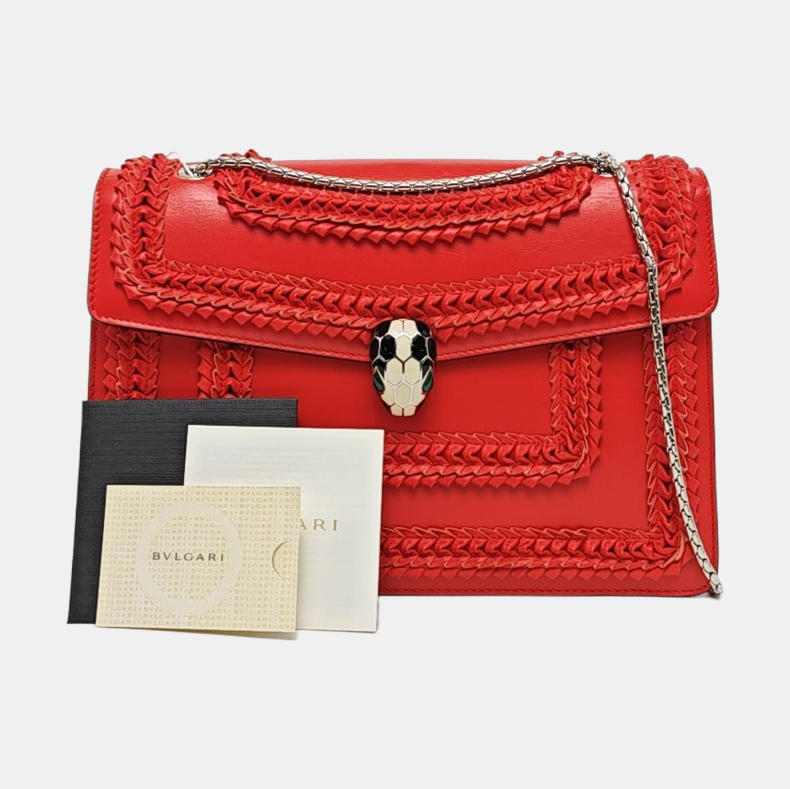 SERPENTI FOREVER Medium Calfskin Red