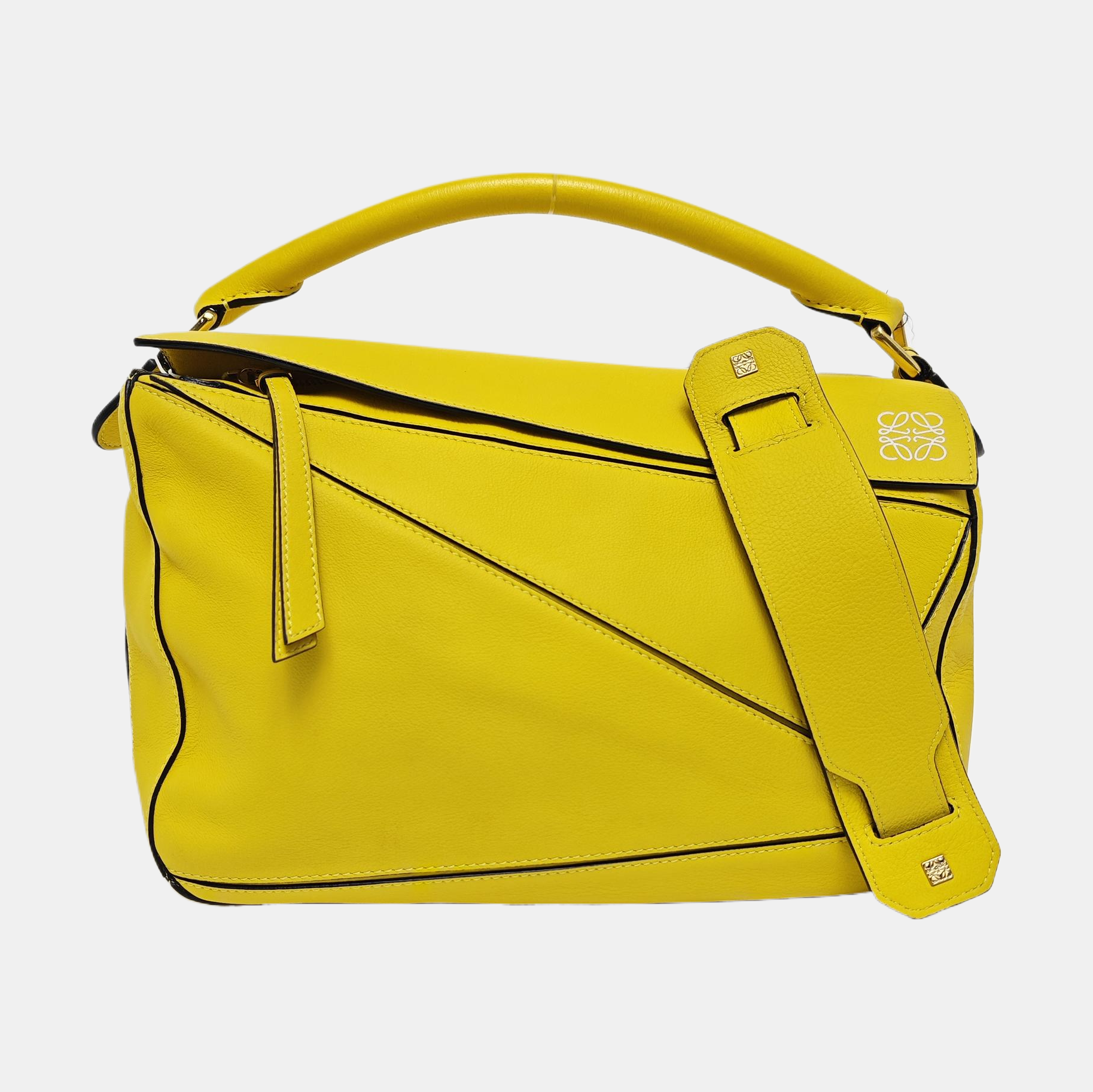 Puzzle Medium Calfskin Yellow