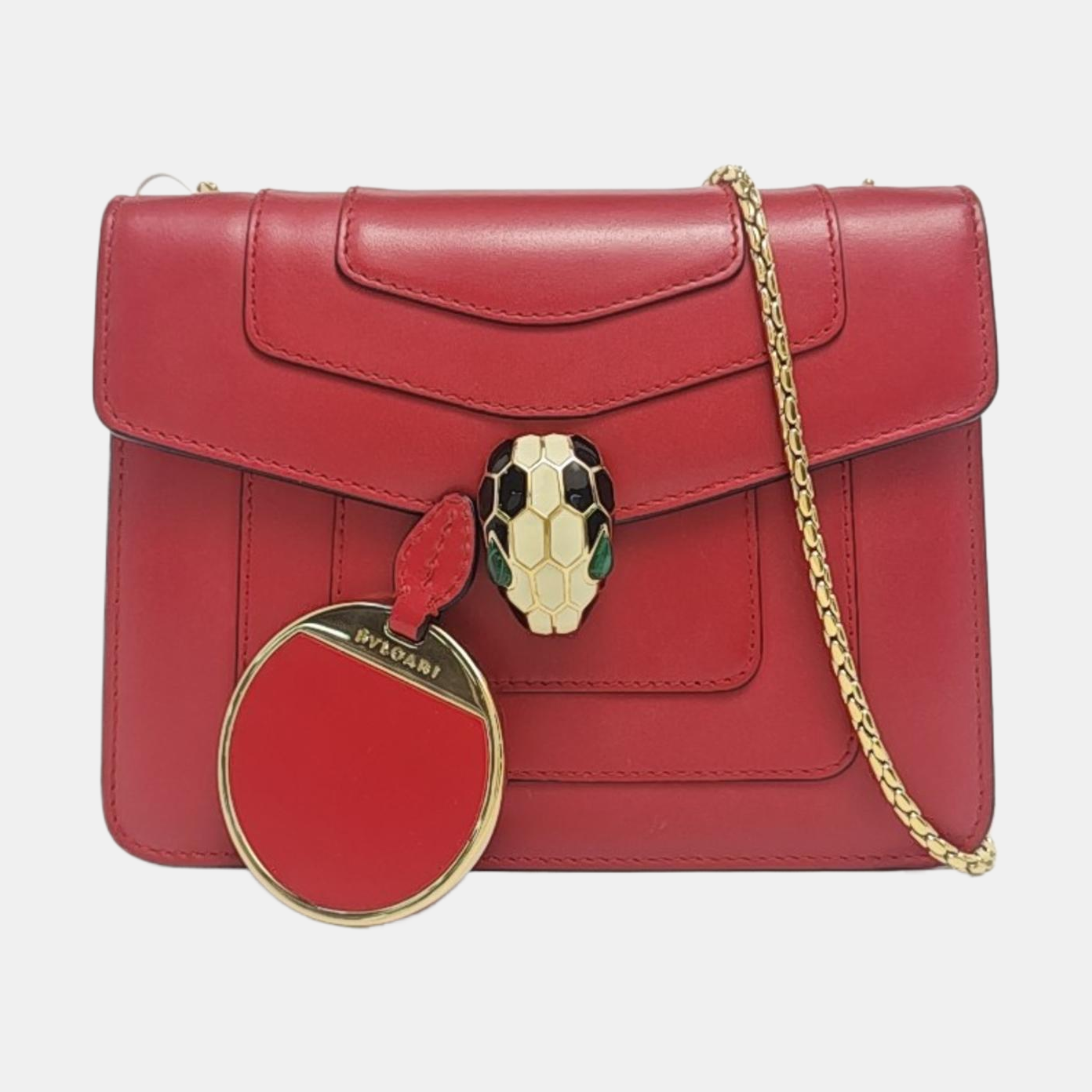 SERPENTI FOREVER Small Calfskin Red