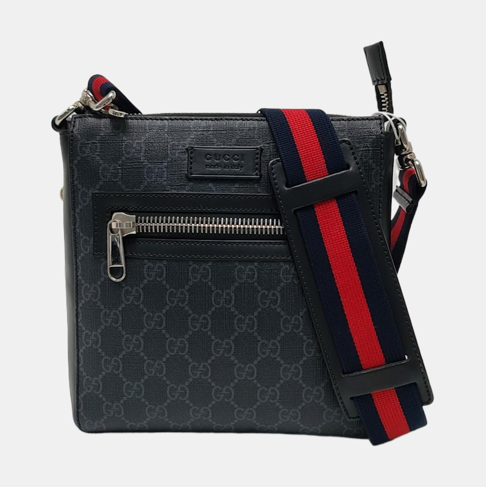 GG Imprime Small Monogram Coated Canvas Black