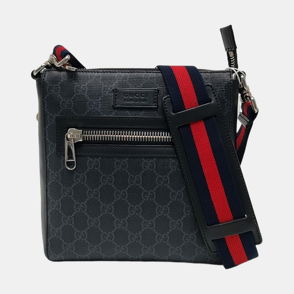 GG Imprime Small Monogram Coated Canvas Black