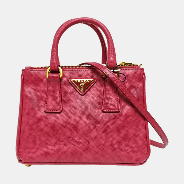 Galleria Super Mini Saffiano Calfskin Red