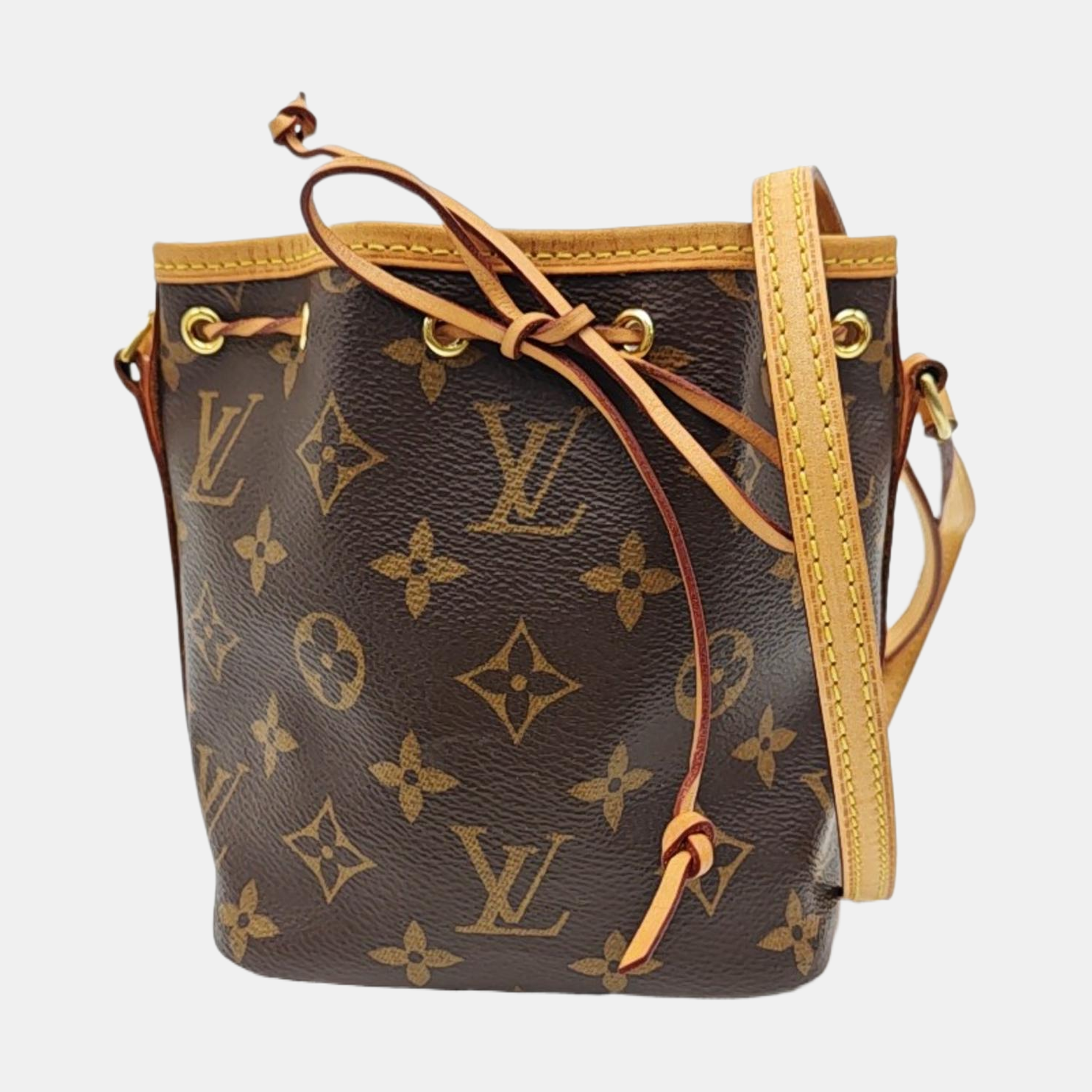 NÉONOÉ Nano Monogram Coated Canvas Brown