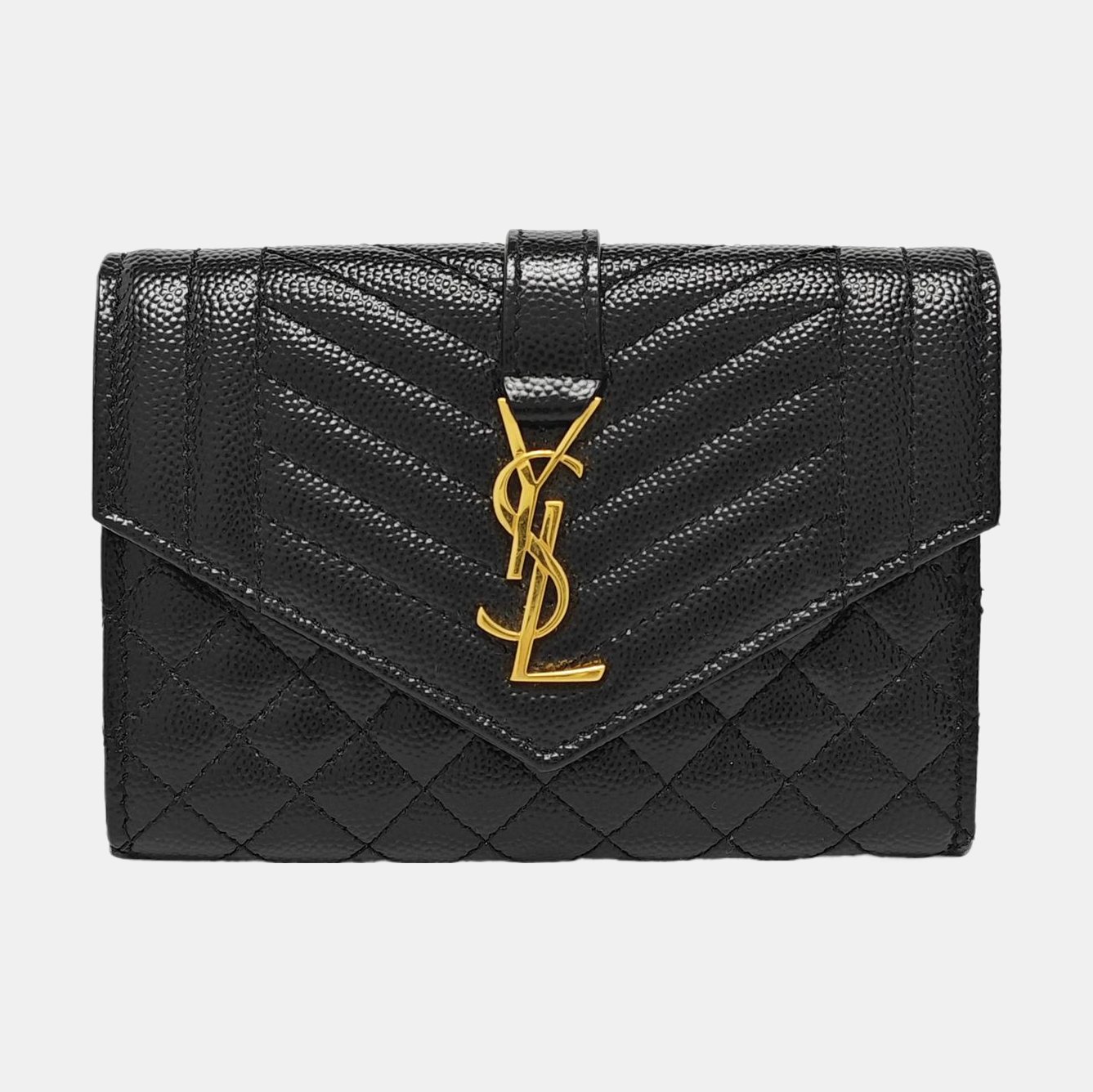 MONOGRAM Quilted Calfskin Black Card Holder