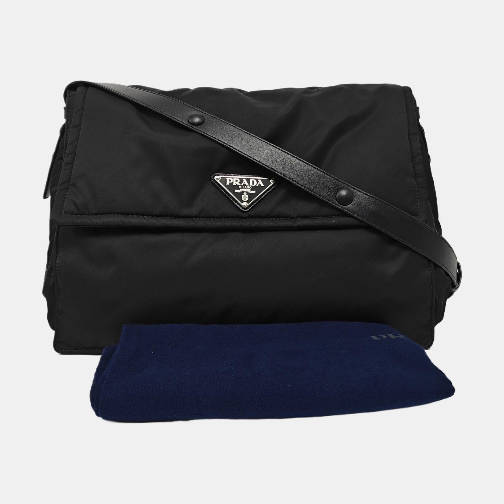 Nylon Crossbody Bag Black