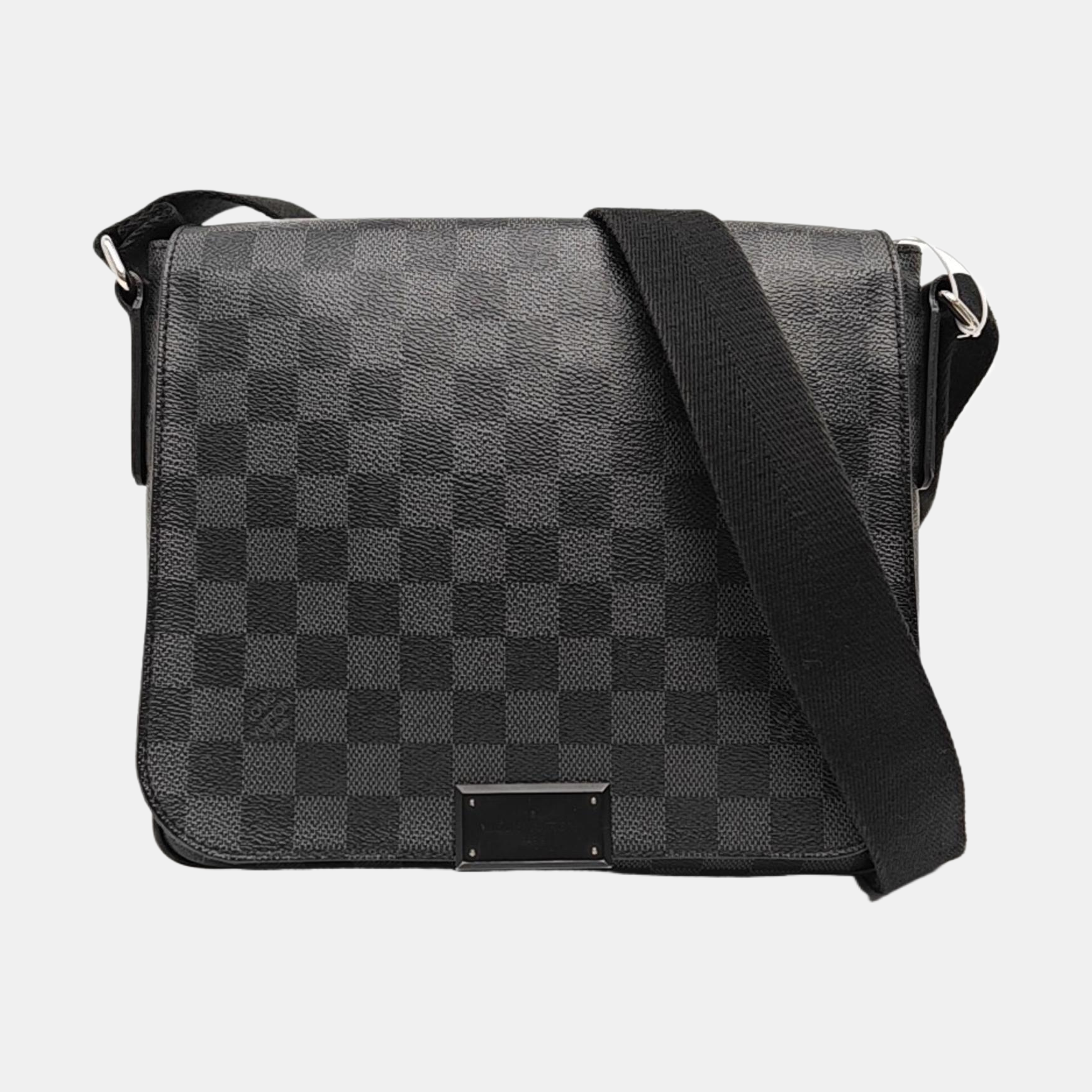 DISTRICT PM Damier Graphite Coated Canvas Gray