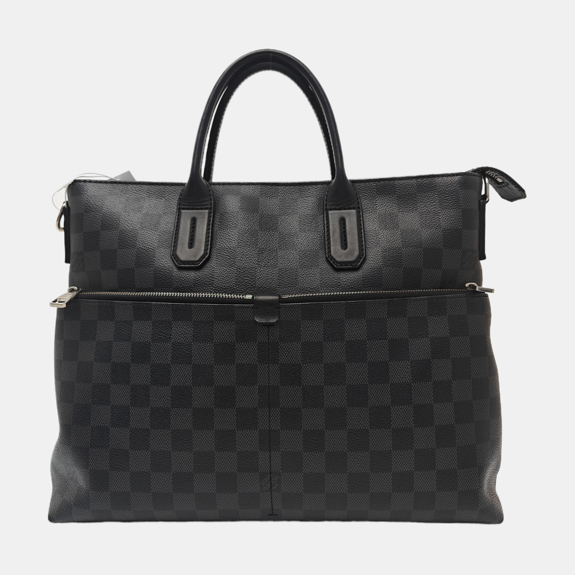 7 DAYS A WEEK Damier Graphite Coated Canvas Gray