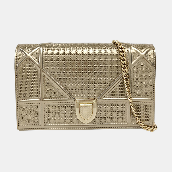 Diorama Cannage Calfskin Gold