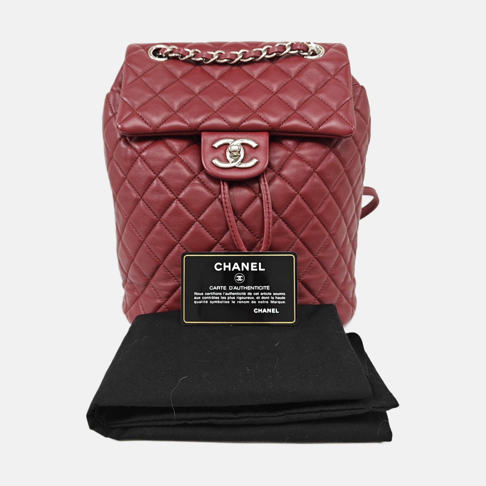 URBAN SPIRIT Small Quilted Lambskin Red