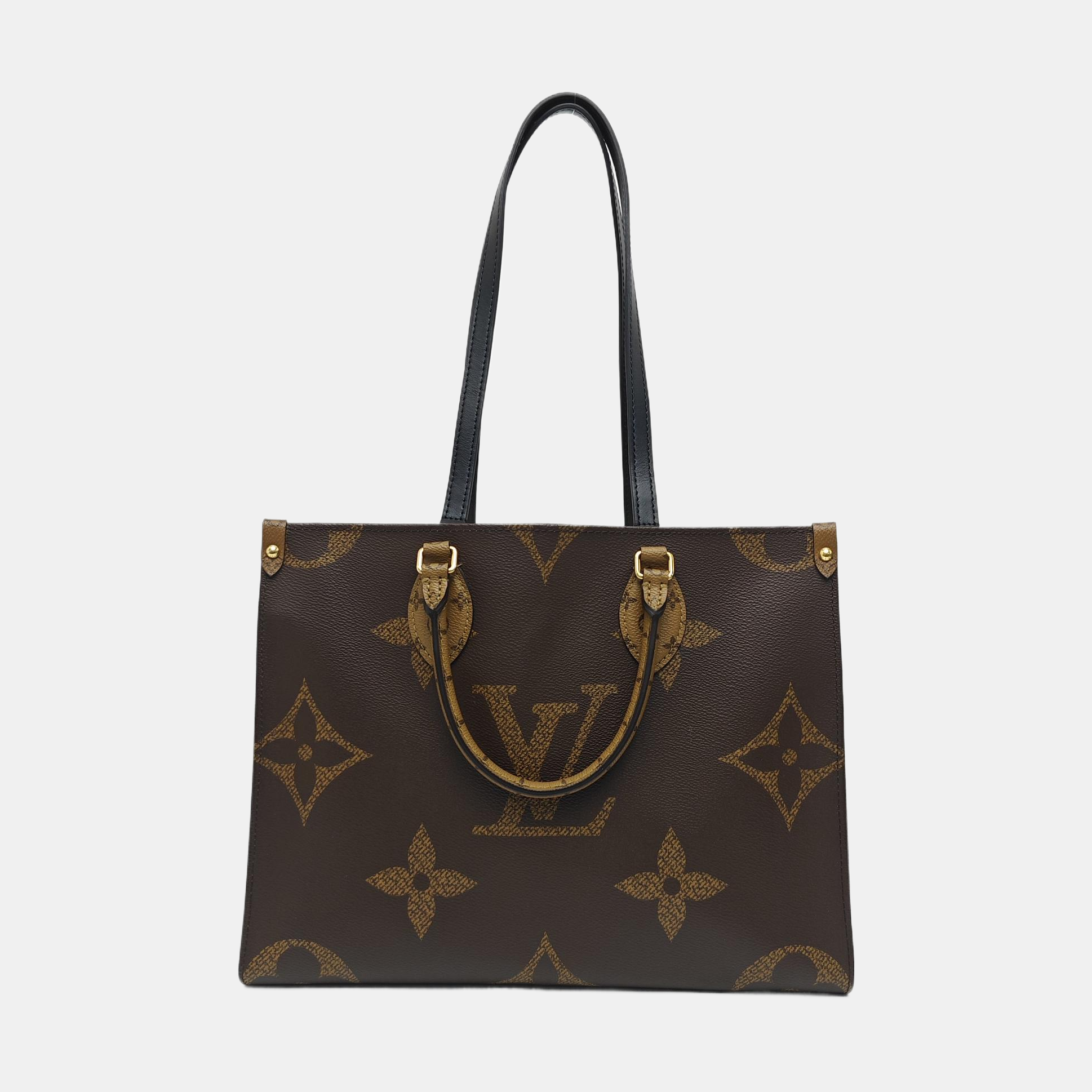 ONTHEGO MM Monogram Coated Canvas Brown