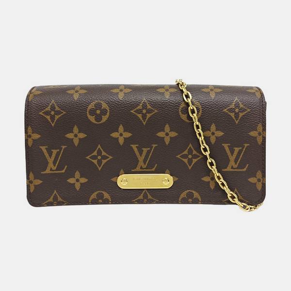 Lily Monogram Coated Canvas Brown
