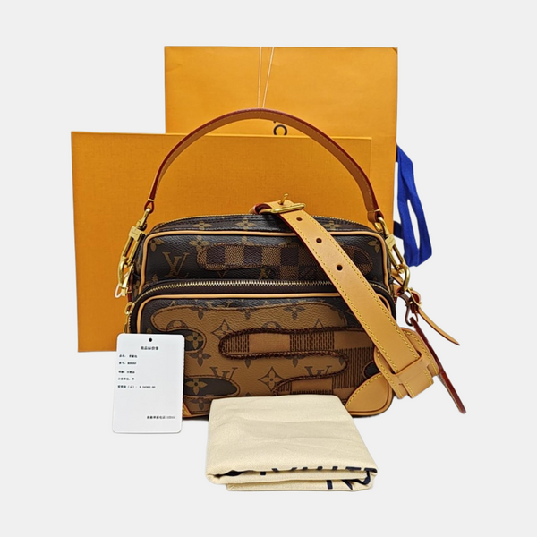 NIL Damier Ebene Coated Canvas Brown