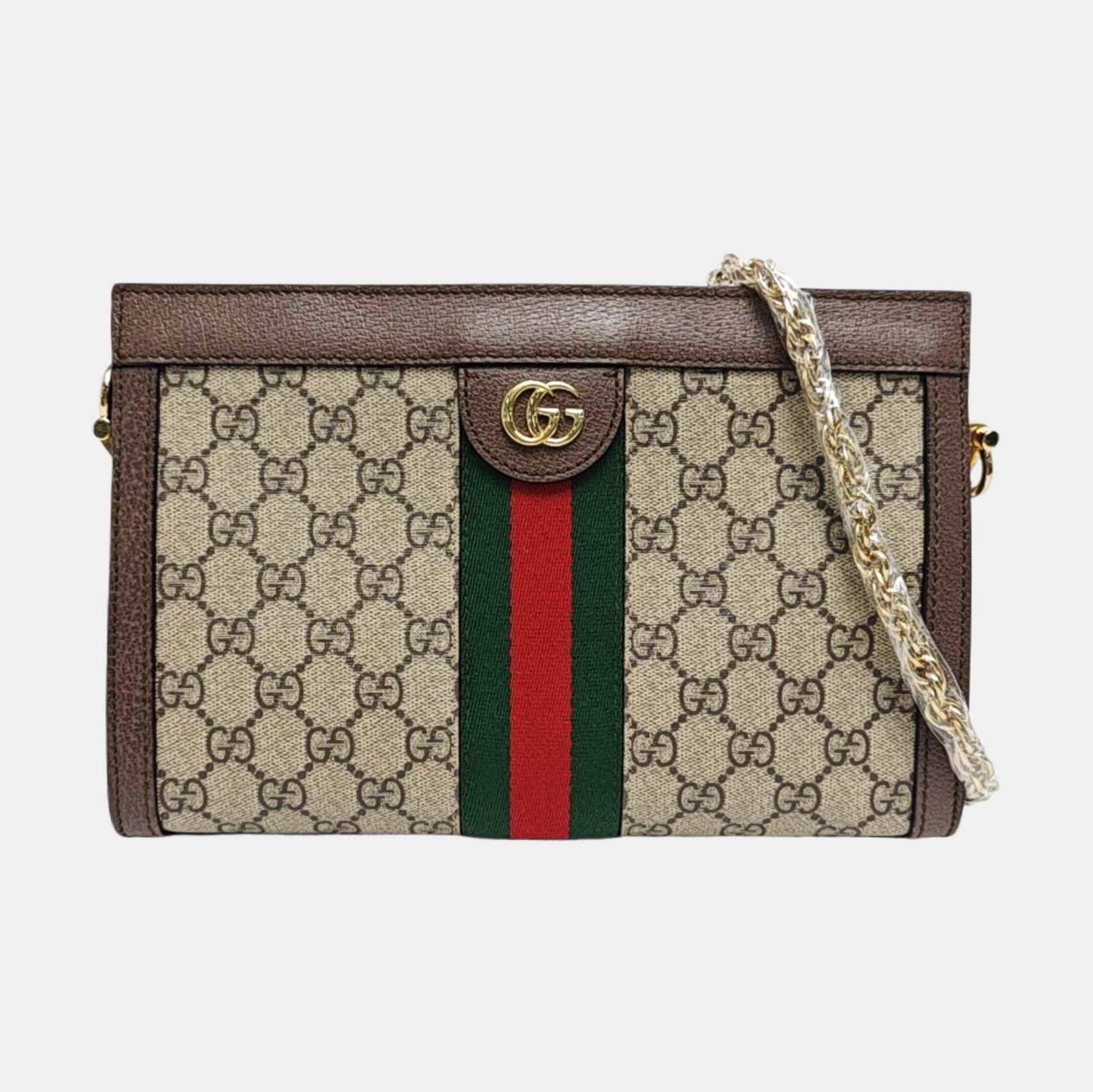 Ophidia Small Monogram Lona Revestida Beige