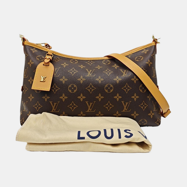 CARRYALL Small Monogram Coated Canvas Brown