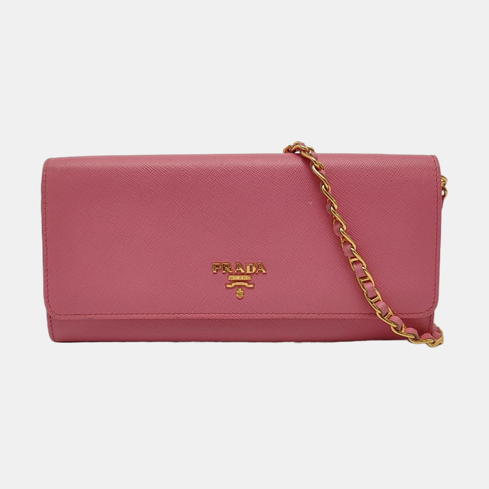 Fold Wallet Saffiano Calfskin Red