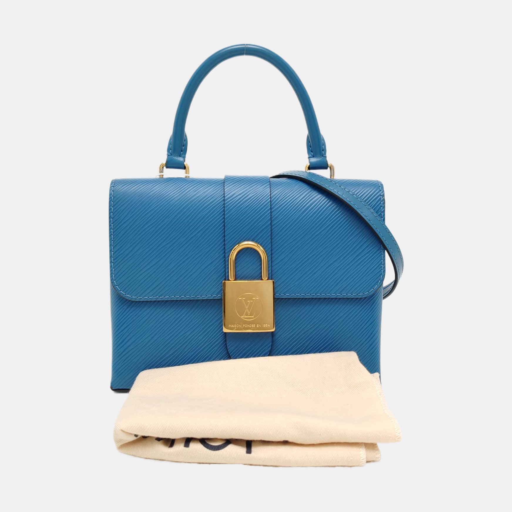 Authenticated pre-owned  LOCKY Epi Blue - Shoulder Bag at Looply