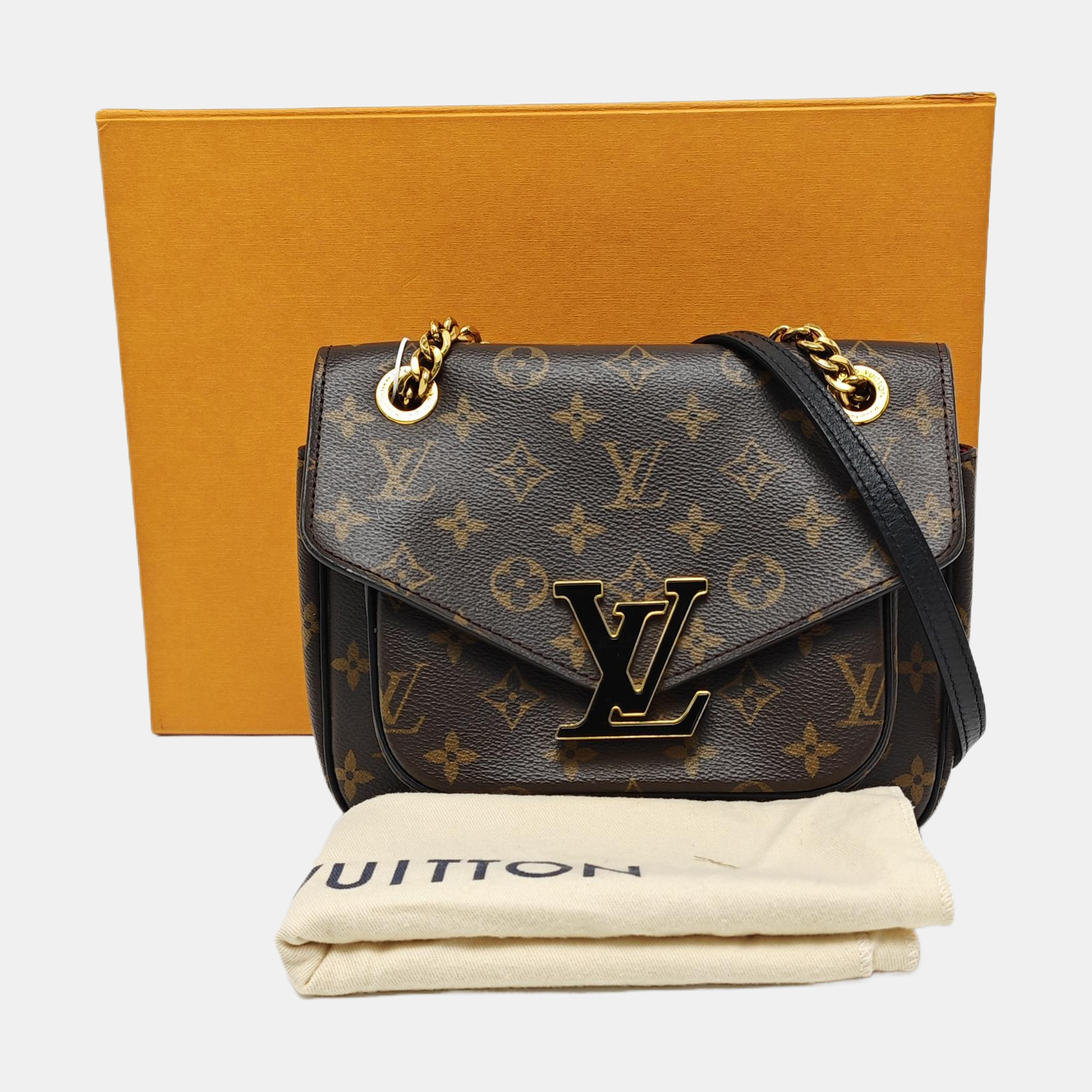 PASSY Monogram Coated Canvas Brown