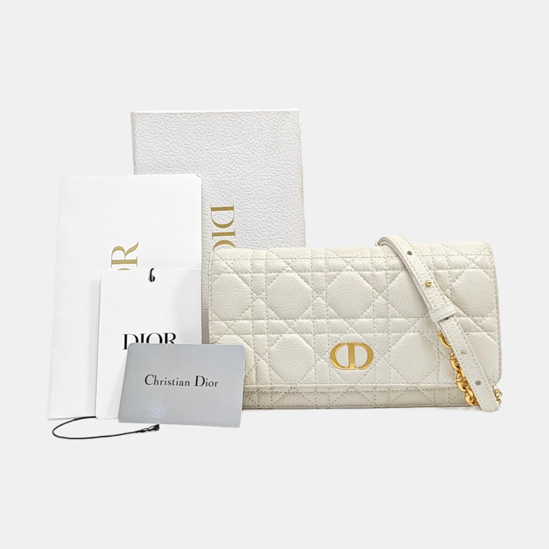 Cannage Calfskin Belt Bag White