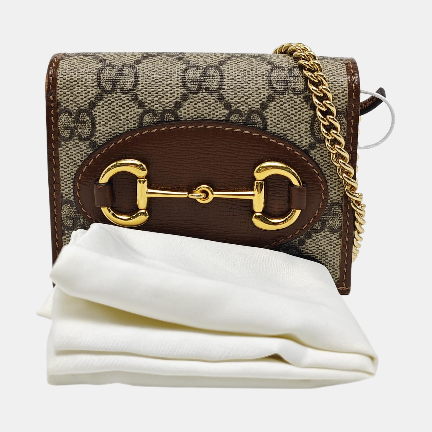 Horsebit 1955 Mini Monogram Coated Canvas Beige