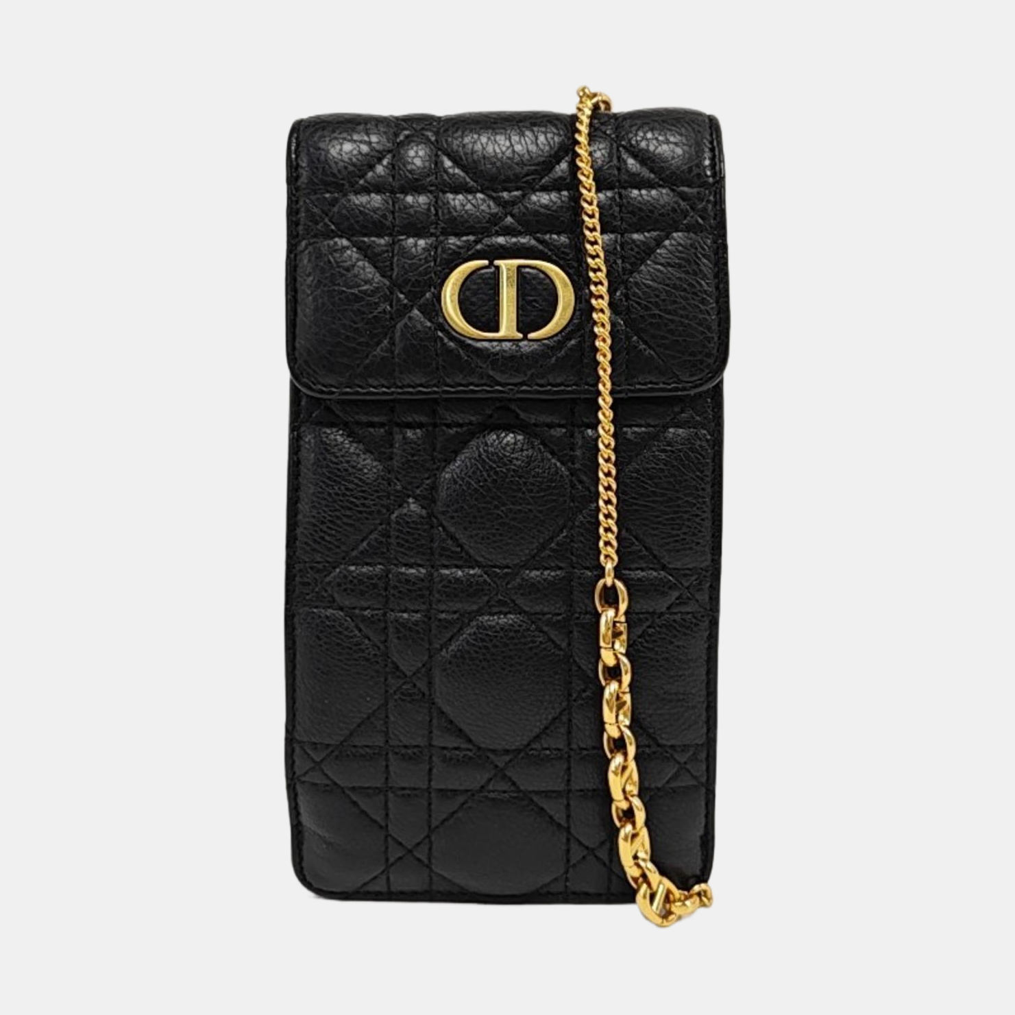 Authenticated pre-owned  Dior Caro Quilted Calfskin Black - Shoulder Bag at Looply
