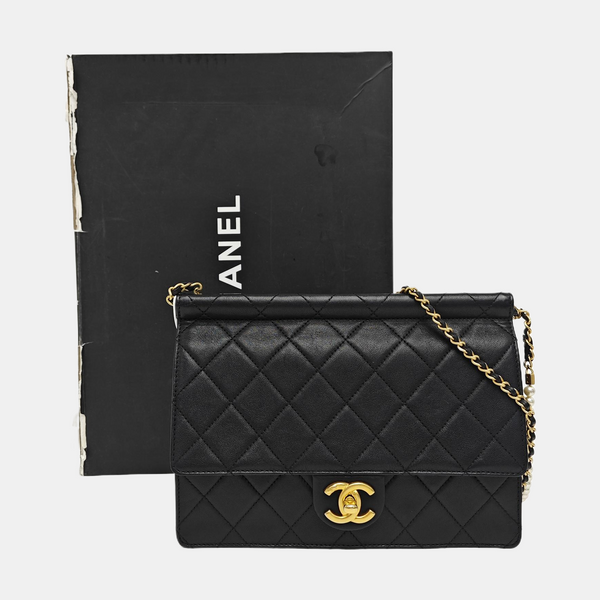 CLASSIC FLAP Small Quilted Calfskin Black