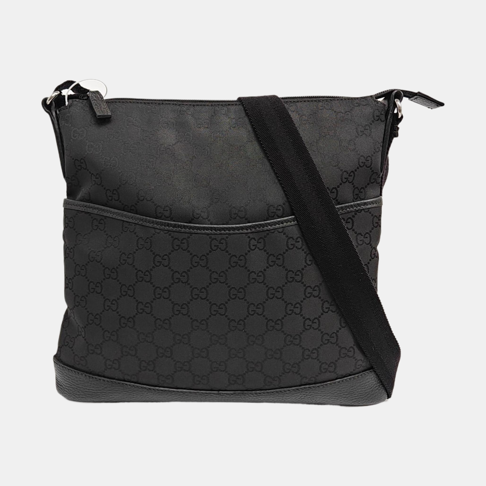 Monogram Canvas Shoulder Bag Black