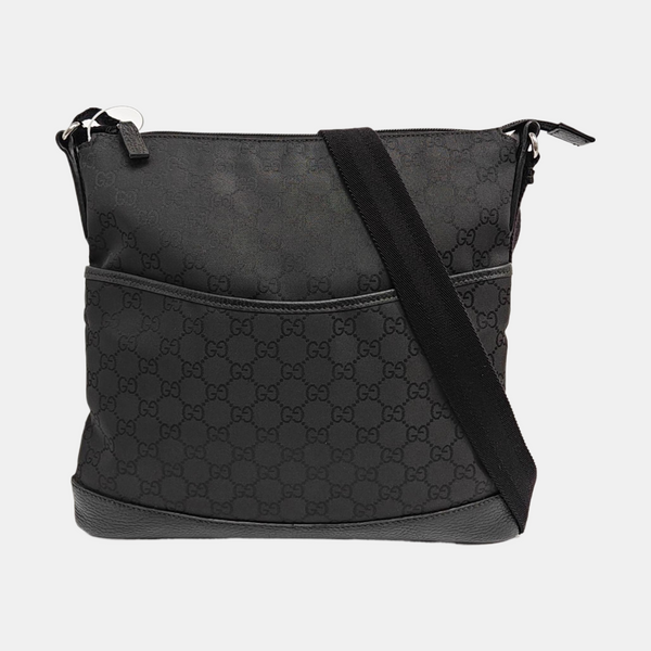 Monogram Canvas Shoulder Bag Black