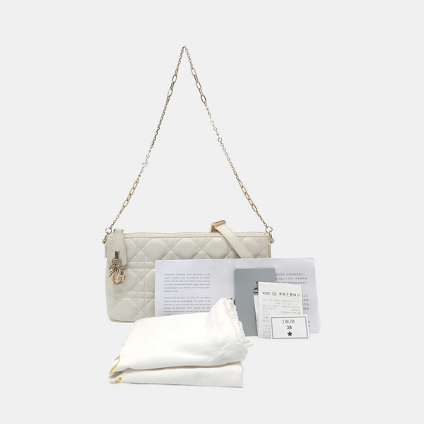 Cannage Calfskin Mini White