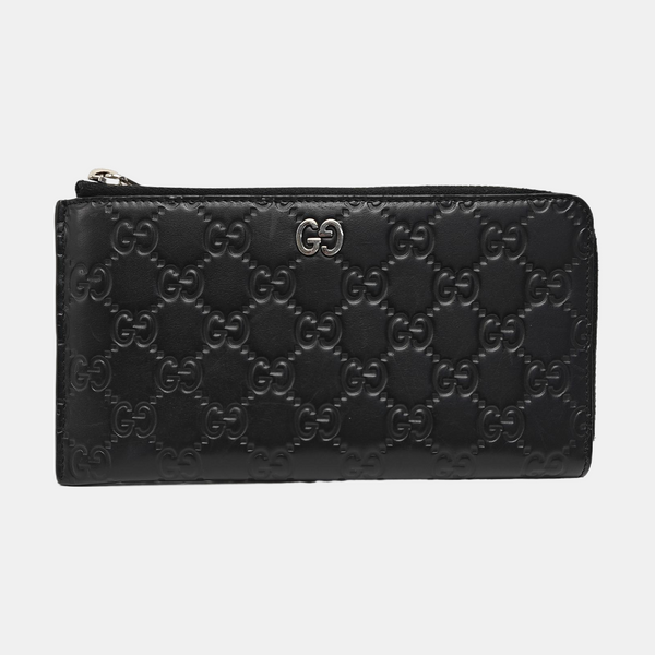 Signature Monogram Calfskin Black Wallet