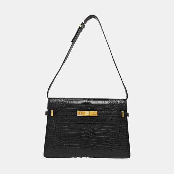 MANHATTAN Medium Calfskin Black