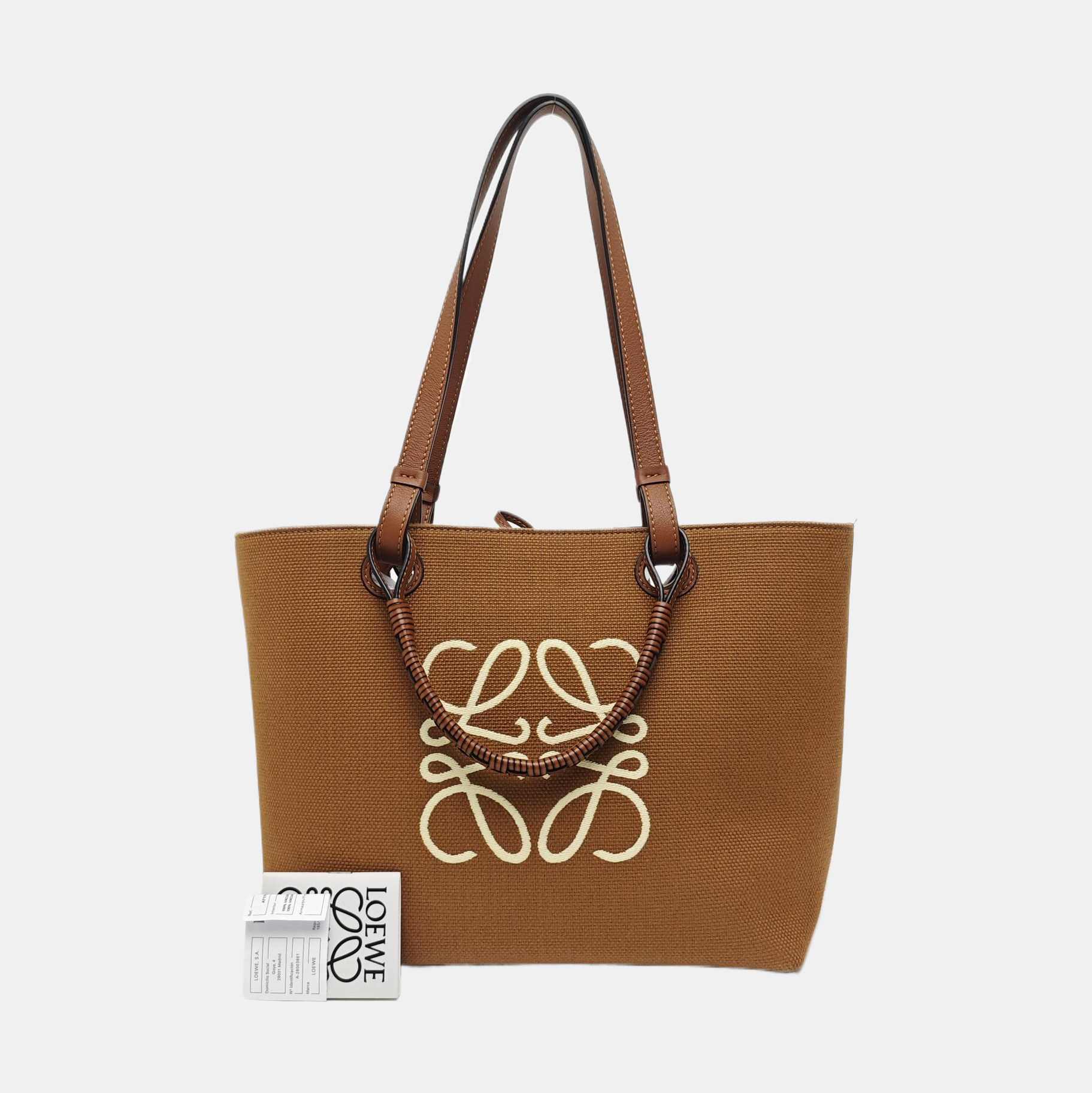 Anagram Tote Canvas Brown