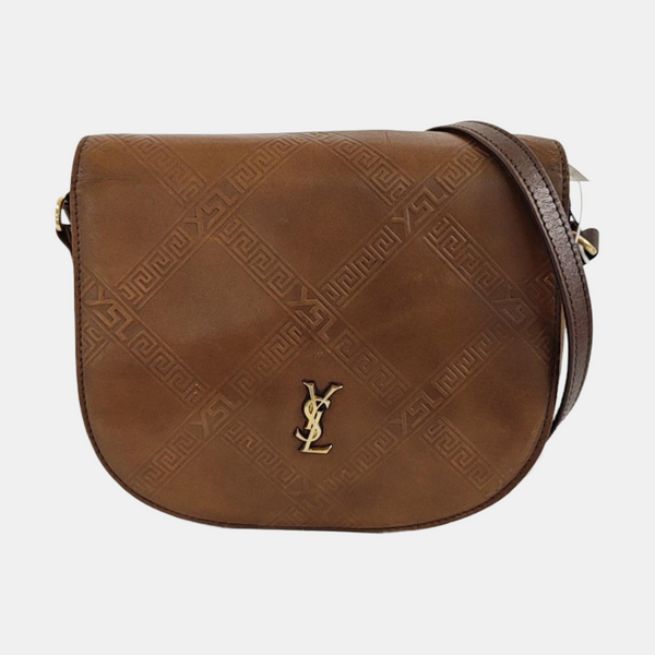 Calfskin Shoulder Bag Brown