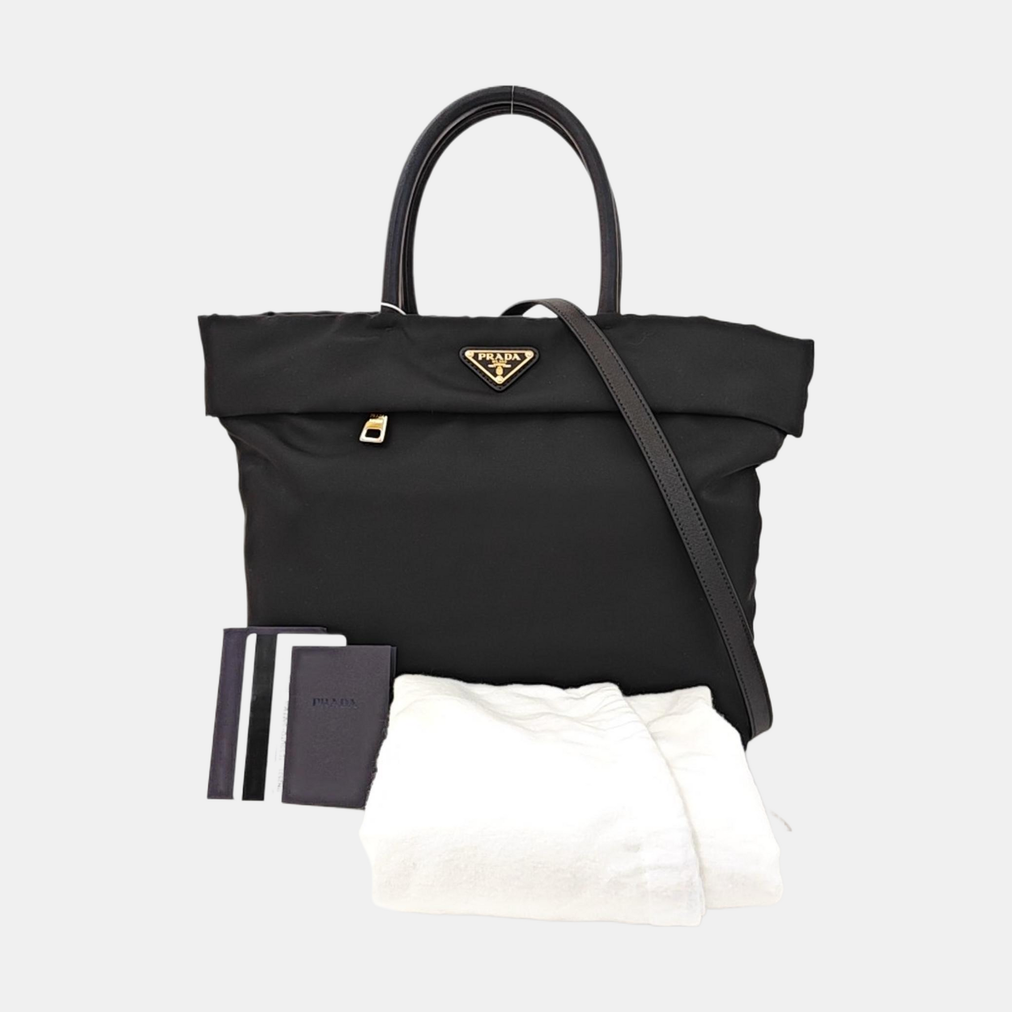 Nylon Shoulder Bag Black