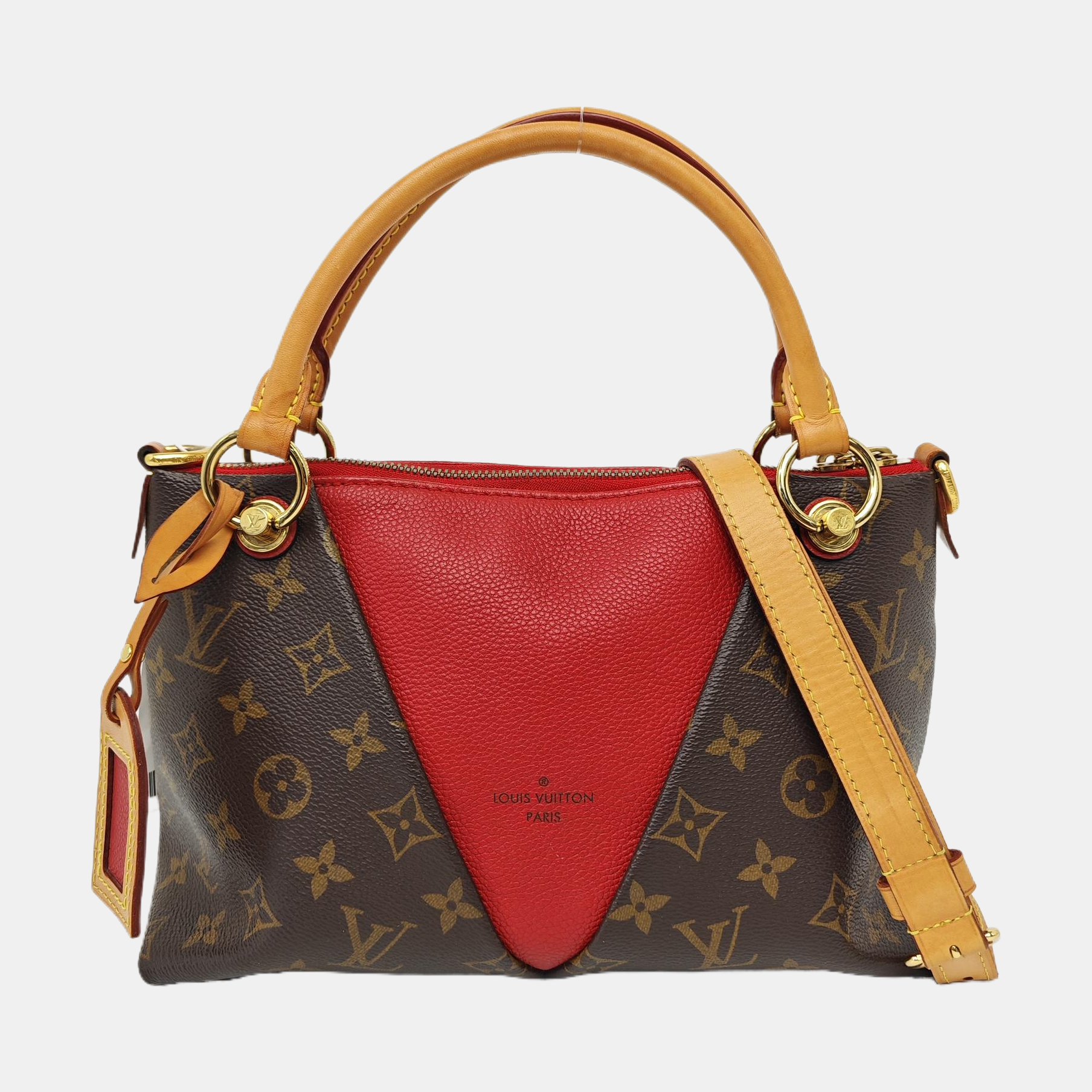 V TOTE BB Monogram Coated Canvas Red