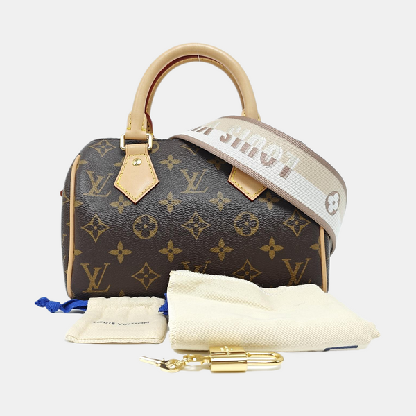 SPEEDY 20 Monogram Coated Canvas Brown